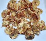 Crafteez Gota Patti Flowers Decoration & Craft Making Appliques Patches (Gold_Pack of 100)