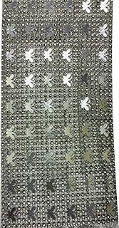 AKSHAT ENTERPRISE Stone Sheet, Stone lace for Jewellery Making,Art & Crafts, Silver 2 mtrs