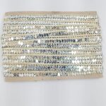 Mirror lace Golden Diamond Shape Lace 9 Mtr for Dresses, Sarees, Suits, Blouses, Dupattas, Bags, Art & Craft