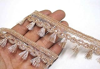 Strala Golden Color Laces for Dresses, Sarees, Lehenga, Suits, Bags, Decorations, Borders, Crafts and Home Décor,Blouse (9mtr) Design-813