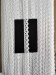 Pritam Cotton crossiya Snake gpo lace Border for Saree, Dress, Dupatta, gaun, Bag, Decoration and DIY Craft Project ext. (White, 9 Mtr)