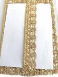 Mezin Zari Jhalar Fancy Unique Lace Blouse Border (9 Meter) for Bridal Dresses, Sarees, Lehengas, Decoration, Bag and Designing Embellishment Crafts (2 wal Tirumala)