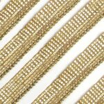 EmbroideryMaterial Golden Embroidery Trim Laces & Borders Material with Plastic Pearls, Border Lace for Saree Border, Kurta, Dupatta, Blouse, Gown, Lehenga (38 Meters, 2.2 CM Wide)