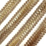 EmbroideryMaterial Shiny Gold Zari Border Lace for Sewing, Embroidery, Edging, Saree Border, Blouse, Dupatta Border, Lehenga, Kurti etc. (18 Meters, 15mm Wide)