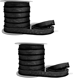 Pack of 2 (1.2cm X 36 Mtr) Black Color Dori Piping/paipin Blouse Dori Gota Patti Trim Lace Border for Saree, Suit, Lehenga, Blouse, Dress, Embellishment, Outlining, Craftworks, Decoration