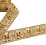 EACH Laces And Borders Material Sewing Embroidery Design 9 Meter For Saree, Dresses, Dupatta, Bridal Dresses, Lehengas, Palazzo, Anarkali Suits, Blouses, Craft And Home Decor Etc. (Multi & Gold)