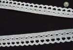 Strala White Cotton Lace Used for Trims, Borders, Embroidered Laces, Applique, Fabric lace, Sewing Supplies, Cotton Work lace. (White) (Cotton-9) 9mtr
