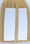 Mezin Rose Gold Jhalar Attachment Lace Border for Dress, Kurtis, Dupatta, Bag, Craft and Decorations (Chouch-18Mtr)