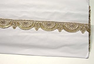 Strala Golden Color Laces for Dresses, Sarees, Lehenga, Suits, Bags, Decorations, Borders, Crafts and Home Décor,Blouse (9 mtr) Design-412