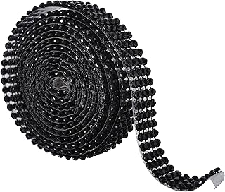Stone lace Black 4-line Full Length 1.25 Meters for Bangles/Jewellery Decoration