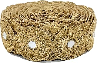 Balar Laces Borders Golden Mirror Gota Patti Zari Lace: Perfect for Sarees, Lehengas, Dupattas, Choli, Suits, and Craft Projects 9 Meter Lace