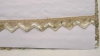 Strala Golden Color Laces for Dresses, Sarees, Lehenga, Suits, Bags, Decorations, Borders, Crafts and Home Décor,Blouse (9 mtr) Design-438