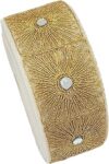 Balar Creation Lace Border Golden Zari Mirror Work Sewing Trim for Dupatta Saree Dress Blouse Suit Art Craft Work Ribbon Roll (Golden) 9 Mtr