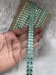 Deeps Creation foil Mirror Work lace, Mirror Trim, Mirror lace Border Dresses, Lehenga, Saree,Duppata,Gowns Designing lace Reel, Width 2 cm (9 mtr)