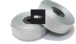 Strala 1 inch Silver Color Laces for Dresses, Sarees, Lehenga, Suits, Bags, Decorations, Borders, Crafts and Home Décor,Blouse Design-126 (Pack of 2 pcs 25 mtr Each)