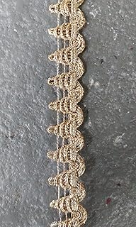 Mezin Zari Jhalar Fancy Unique Lace Blouse Border (9 Meter) for Bridal Dresses, Sarees, Lehengas, Decoration, Bag and Designing Embellishment Crafts (Anmol Mandir Chouch)