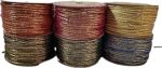 Sabhyatam Set of 6 (Apprx.12 Mtr Each) Multicolor (Random Colors) Fancy Zari Thread Dori Lace for Art and Craft, Boutique/Tailoring/Sewing Work, Bead Art, Piping, Handicrafts, DIY, Saree or Blouse Border Lace Work. (Colors may be different from images as shown).