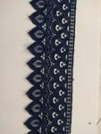 Navy Blue Crochet lace 4 inch Wide for Frocks,Dresses,Curtains,Decoration 3 Meters