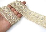 Strala Golden Color Laces for Dresses, Sarees, Lehenga, Suits, Bags, Decorations, Borders, Crafts and Home Décor,Blouse (3 mtr) Design-260