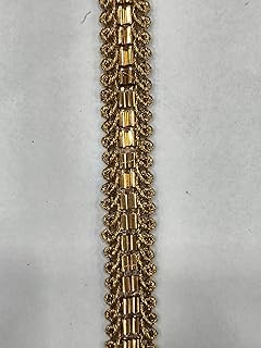 PREMDAS LACE Net Fabric Katdana Nalki Lace for Saree's Border Finetage Pipe Lace for Dresses, Sarees, Lehenga, Suits, Blouses, Dupatta, Chunri and Craft (9meter) (Gold)
