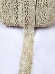 Pritam Cotton Pankh Jhalar Gpo Lace Border For Saree, Dress, Dupatta, Gaun, Bag, Decoration And DIY Craft Project Ext. (Greige, 9 Mtr), Beige
