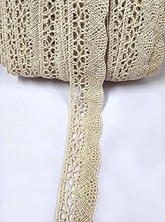 Balar Creation Lace Borders Sewing Ribbon Roll for Women's Saree Dress, Leheng Dupatta Anarkali Blouse Choli Suits GownCrafts Fancy Beautiful Embroidery Gold Havye Zari & Multi Thread Design Lace (6 Meter)