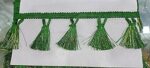 Premdas lace Machine Made Embroidery Border Zari & Resham Thread Laces Gota Border Gota Patti Tassel Lace for Dresses, Crafts, Home Decor 9miter (Green)