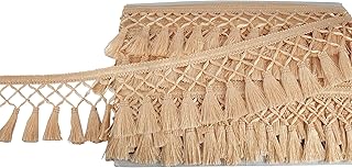 Utkarsh (9 Mtr Roll and 7.5cm Width) Peach Jaali Latkan Jhaalar Zari Gota Trim Laces and Borders Craft Material for Bridal Ethnic Wear Suits Sarees Falls Lehengas Dresses/Apparel Designing