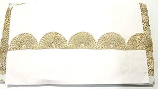 Strala Golden Color Laces for Dresses, Sarees, Lehenga, Suits, Bags, Decorations, Borders, Crafts and Home Décor,Blouse (9mtr) Design-2