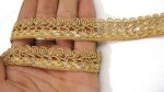 Strala Golden Color Laces for Dresses, Sarees, Lehenga, Suits, Bags, Decorations, Borders, Crafts and Home Décor,Blouse (9mtr) Design-195