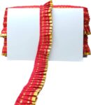 Woven Lace K-355339-Red 1.5 Inch Zari Sequins Gota Patt...