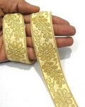 Strala Golden Color Laces for Dresses, Sarees, Lehenga, Suits, Bags, Decorations, Borders, Crafts and Home Décor,Blouse (9mtr) Design-45