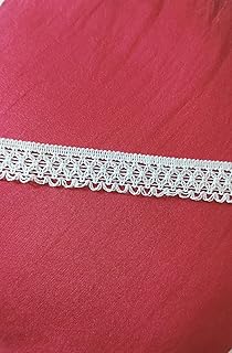 SYNC White Crochet croshia crosia Lace and Border Material for Trims latkan Hanging jhallar Tassel Embroidered Laces Applique Fabric lace Sewing Supplies Cotton Work lace 9 metre mtrs