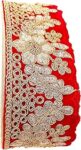 CARTZEYE Embroidery Heavy Work Trim Lace Border for Saree, Kurti, Dresses, Bandhani, Lehenga, Decorative Ribbon (7 cm Width) (Red, 9 Meter)