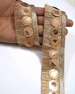 Strala Golden Color Laces for Dresses, Sarees, Lehenga, Suits, Bags, Decorations, Borders, Crafts and Home Décor,Blouse (9 mtr) Design-301