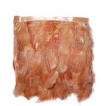 TIPTOP DECORATION Natural Dyed Feathers Lace (2-4 Inch) (Cinnamon Brown) (3 Meters)