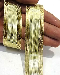 Strala Golden Color Laces for Dresses, Sarees, Lehenga, Suits, Bags, Decorations, Borders, Crafts and Home Décor,Blouse (9mtr) Design-66