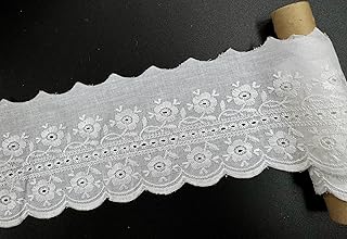 Bapna Lace Cotton Floral Design (5 Yard)