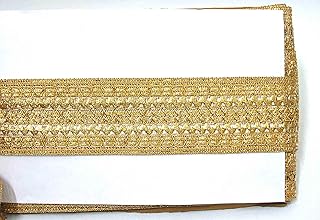 Strala Golden Color Laces for Dresses, Sarees, Lehenga, Suits, Bags, Decorations, Borders, Crafts and Home Décor,Blouse (9mtr) Design-28