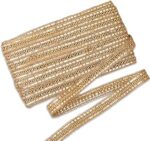 Embroiderymaterial Gota Patti Lace Boarder Heavy Lace for Saree, Craft, Blouse, Lehnga, Suit & Decoration (2.5CM Width, Gold, 17 Mtr)