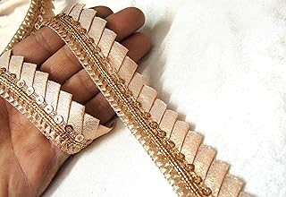 Strala Golden Color Laces for Dresses, Sarees, Lehenga, Suits, Bags, Decorations, Borders, Crafts and Home Décor,Blouse (9mtr) Design-677