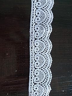 White Crochet lace 2 inch Wide for Frocks,Dresses,Curtains,Decoration 3 Meters