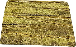 Generic Utkarsh WG0050 Golden Color Simple Design Lace Gota Patti Design Machine Made Embroidery Lace Border With 1.5 Inch Width And 9 Mtr Long Lace Reel
