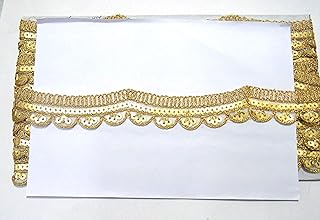 Strala Golden Color Laces for Dresses, Sarees, Lehenga, Suits, Bags, Decorations, Borders, Crafts and Home Décor,Blouse (9mtr)