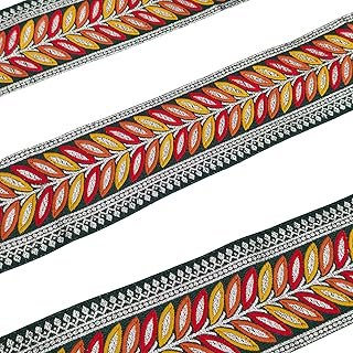 Jolly Counter Multi Makhi Jari Lace Reel 9 Meter x 3 Inch | Heavy Golden Decorative Lace Border for Saree, Lehenga, Dupatta, Dress & Craft Use