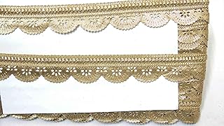 Strala Golden Color Laces for Dresses, Sarees, Lehenga, Suits, Bags, Decorations, Borders, Crafts and Home Décor,Blouse (9mtr) Design-21