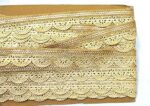Strala Golden Color Laces for Dresses, Sarees, Lehenga, Suits, Bags, Decorations, Borders, Crafts and Home Décor,Blouse (9mtr) Design-22