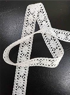 Mezin Cotton Eye-1 GPO Lace Border for Dress, Kurtis, Dupatta, Bag, Craft and Decorations (9 Mtr, White)