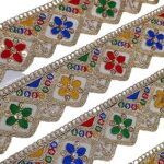 Jolly Counter Virender Jari Lace Reel 9 Meter x 2 Inch | Golden Decorative Border Lace for Saree, Lehenga, Dupatta, Blouse & Craft Projects (Virender-4702 Dark)