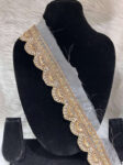 Scalloped Zardosi Handcrafted Lace ? 9 Meters, 1.5-Inch Embellished Handmade Border for Sarees & Lehengas | Antique